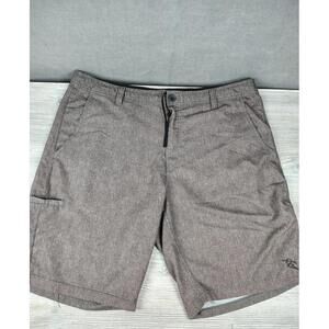 Da Hui Hybrid Shorts Mens Sz 38 Gray Stretch Lightweight Drawstring Swim